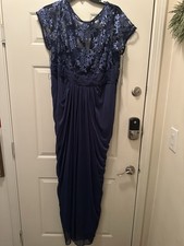 ADRIANNA PAPELL  Size 22W Long Blue/Purple Dress