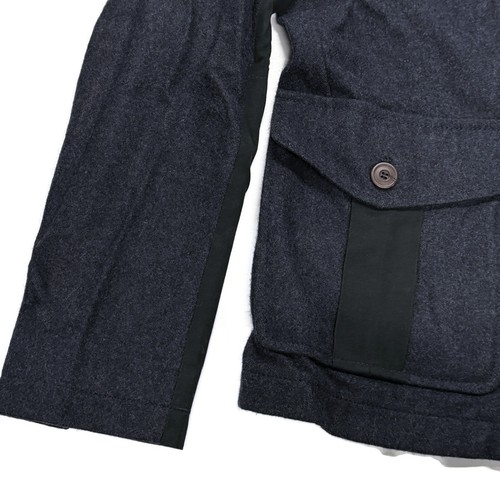 ASOS Military Field Jacket Blazer Mens Medium Blue Wool Blend - Picture 8 of 14