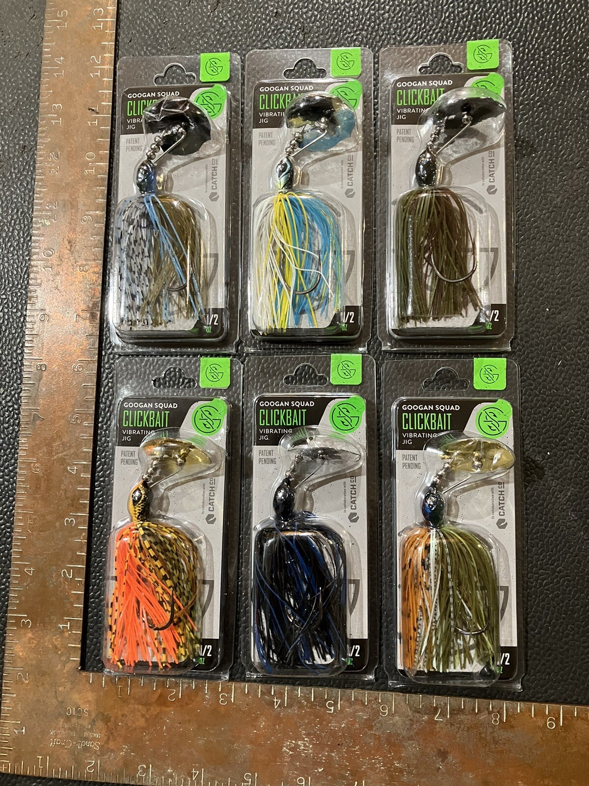 HUGE Lot of 6 GOOGAN 1/2oz Clickbait Dart Tackle Box Skelly Swim Strike King #G$ - Image 2