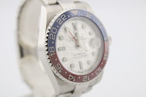 Orologio Rolex GMT-Master II personalizzato quadrante meteorite Pepsi 40 mm 116719BLRO - Foto 5 di 12