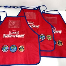 Lowes Build Grow Lot Of 3 Aprons And 11 Patches