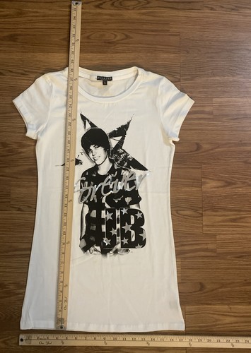 VINTAGE Large JUSTIN BIEBER Rap Rock Concert Tour Tee SHIRT 2009 My World Promo - Picture 7 of 9