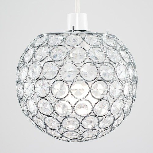 Ceiling Light Shade Modern Jewelled Globe Pendant Lampshade Living Room Lighting - Picture 13 of 26
