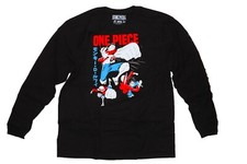 One Piece RIPPLE JUNCTION 2X Black Long-Sleeve 100% Cotton Comfortable T-Shirt