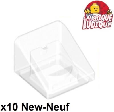 Lego x 10 Black Slope 30 1x1x2//3-54200 NEUF