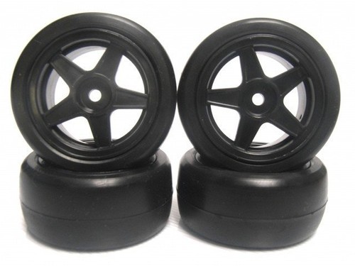 Team Powers RC M-Chassis Car Mini Pre-Mount Rubber Tire Set(4pcs) Tamiya 3Racing - Picture 2 of 5