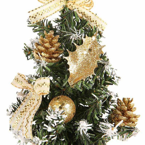 Mini Tabletop Christmas Tree Ornament Flame Retardant PVC Festive Decor - Picture 3 of 7
