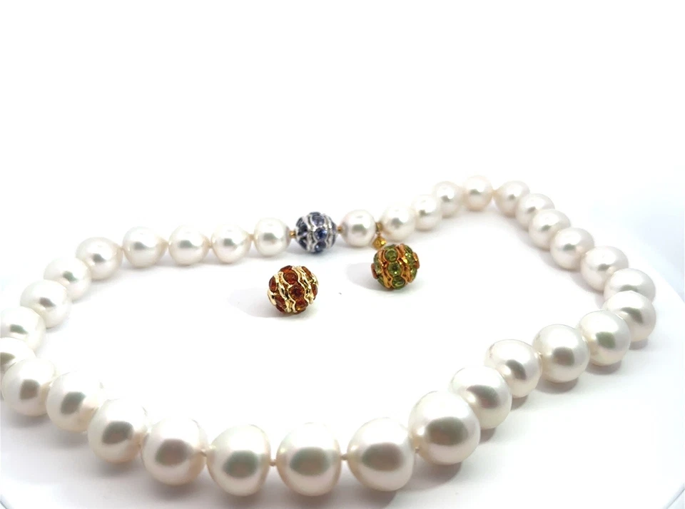 "Collar David Yurman Edición Limitada Perla Grande 18"" Hilo Múltiple Cierre 18K" Foto 2 de 4