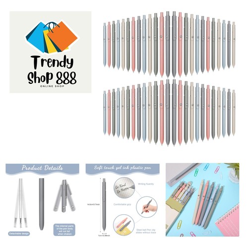 Pcs Black Gel Ink Pens Bulk Retractable Ballpoint Pen Quick Dry Ink Pen 0.5mm...