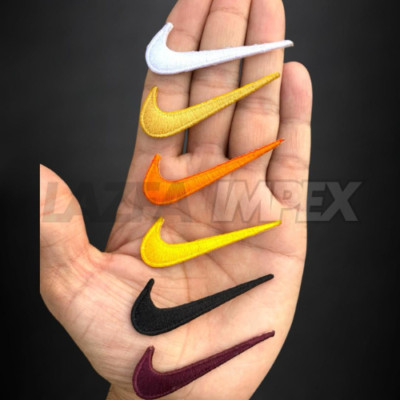 Sports Logo/ Emblem Embroidered Swoosh Iron On Patches Multi Colors 2.5''