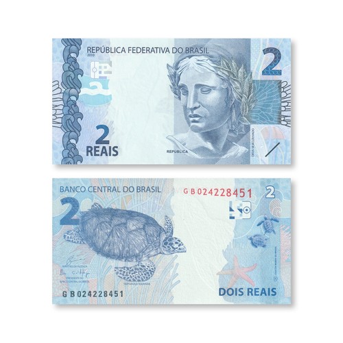 Juego de Brasil: 2, 5 y 10 reales, 2010-2019, B874-b876, P252-p254, unc - Imagen 3 de 5