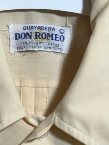 Vintage Don Romeo Guayabera Smoking Lounge Shirt Sz Large Cigar Cuban Wedding - Picture 4 of 10