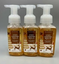 Bath & Body Works Iced Cinnamon Rolls Foam Hand Soap S/ 3 Full Size #360