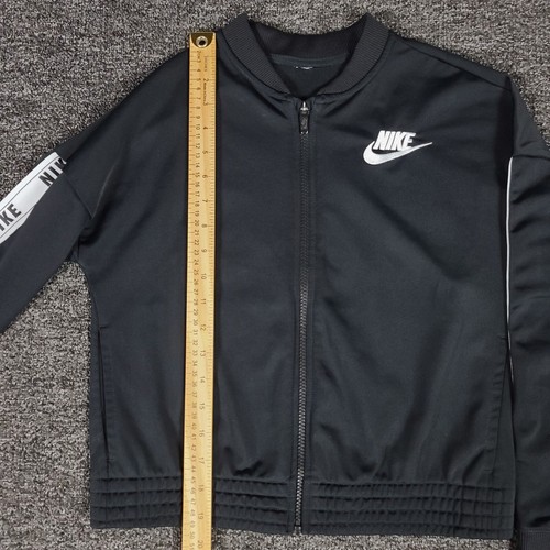 Nike Jacket Boys Large Black Full Zip Track Sleeve Spellout Athletic Outdoor - Picture 6 of 12