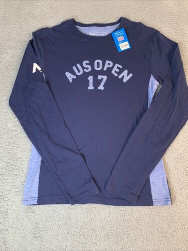 Australian Open Tennis 2017 Herren Langarmshirt klein bestickt vorne