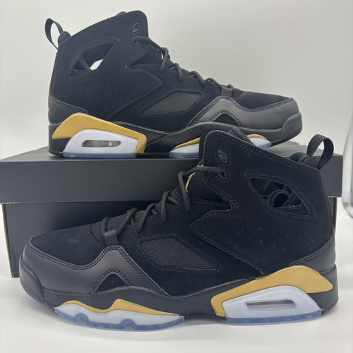 Nike Air Jordan Flight Club 91 Black Metallic Gold Shoes DC7329-007 Men Size NEW - Picture 1 of 13
