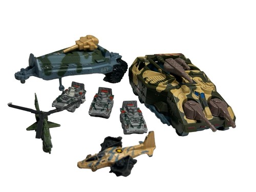 Vintage Mega Force Vehicle Lot - Triax Tar-Traks Tank With Launchers, VTOL, Etc. - Picture 3 of 15