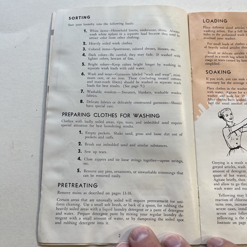 Maytag Washer Owner Manual Highlander VTG 1960 A202 Newton Iowa Washing Machine - Foto 8 di 24