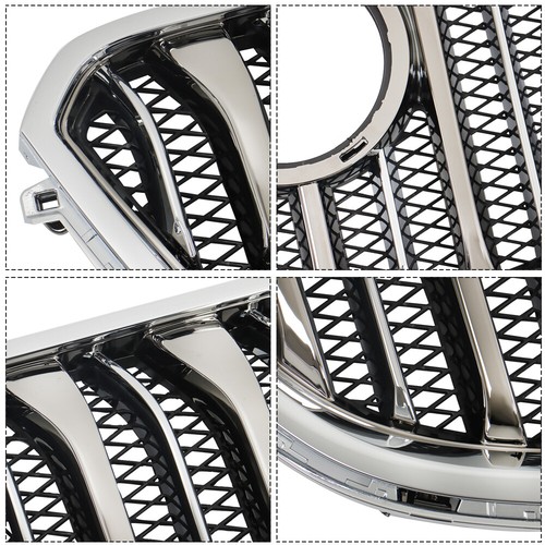 Parrilla superior delantera cromada negra para Buick Enclave 2013 2014-2017 - Imagen 14 de 14