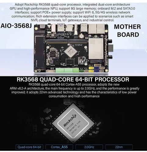 AI Emedded motherboard RK3568| 8GB RAM| wifi 6 | HDMI | - Afbeelding 7 van 7