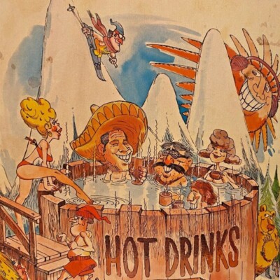 1980s El Torito Cantina Restaurant Hot Drink Menu Amor Latino Cafe Navidad