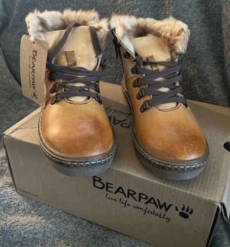 Bearpaw Boots Womens 7, Maribella Faux Fur Real Leather Boots NEW