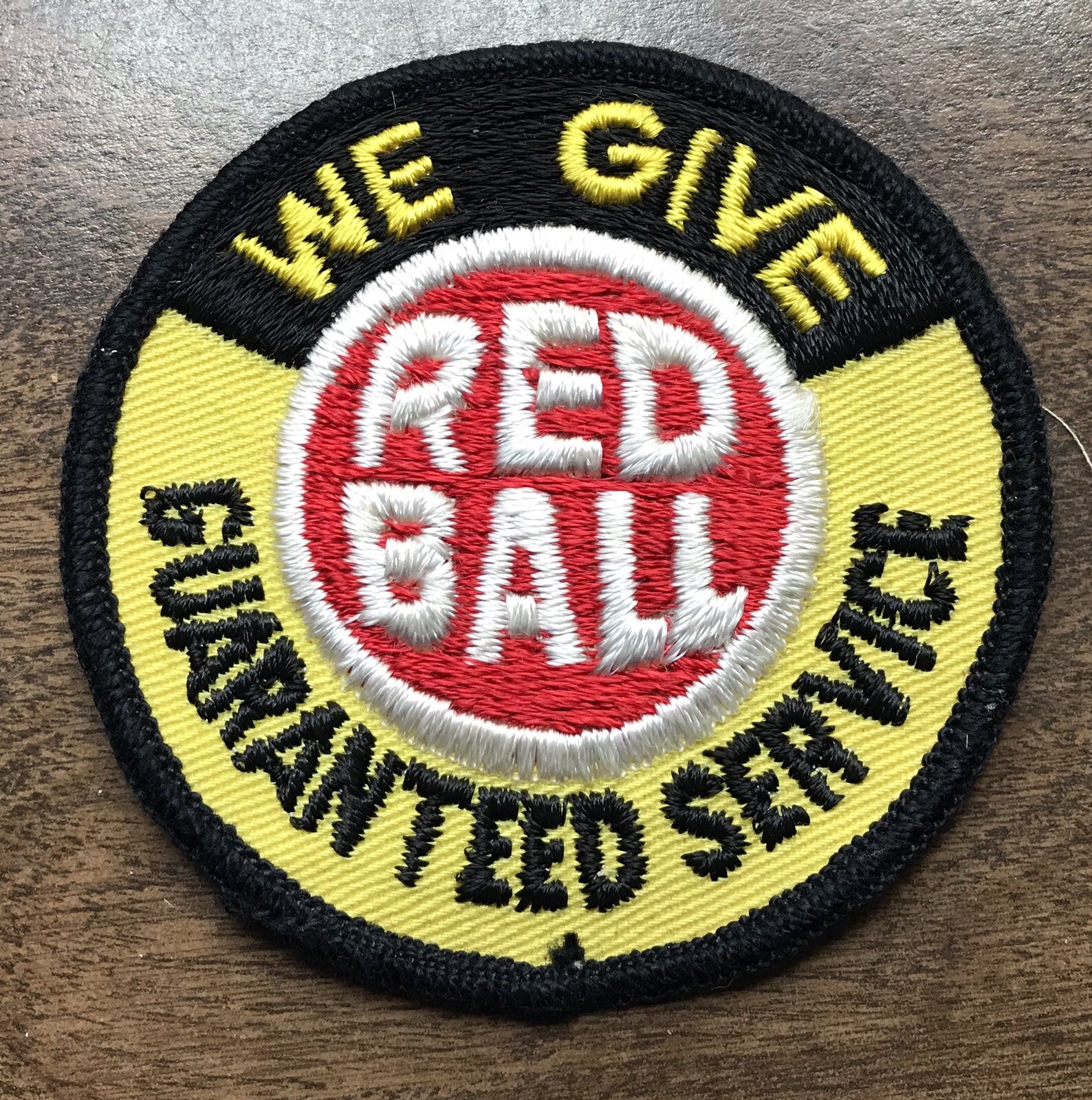 Vintage Red Ball Auto Service Uniform Patch eBay