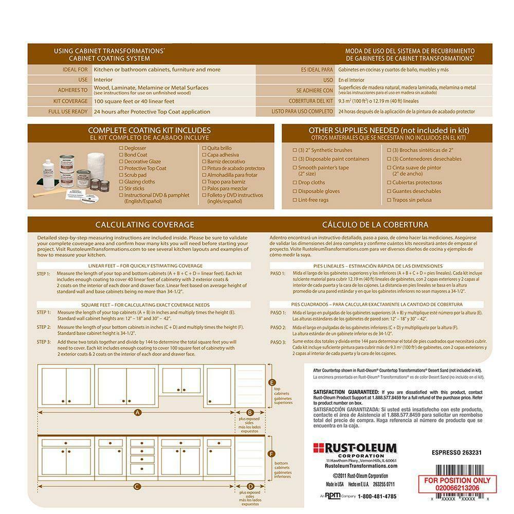 Rust Oleum Transformations 1 Qt Espresso Small Cabinet Kit