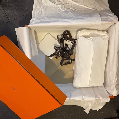Hermes Lindy 26 empty box with ribbon tissue care book storage decoration box - Foto 10 di 12