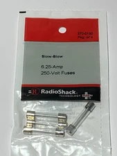 Slow-Blow 6.25-Amp 250-Volt MDL 3SB 313 ADL Glass Fuses 1-1/4" X 1/4" 4-Pack New