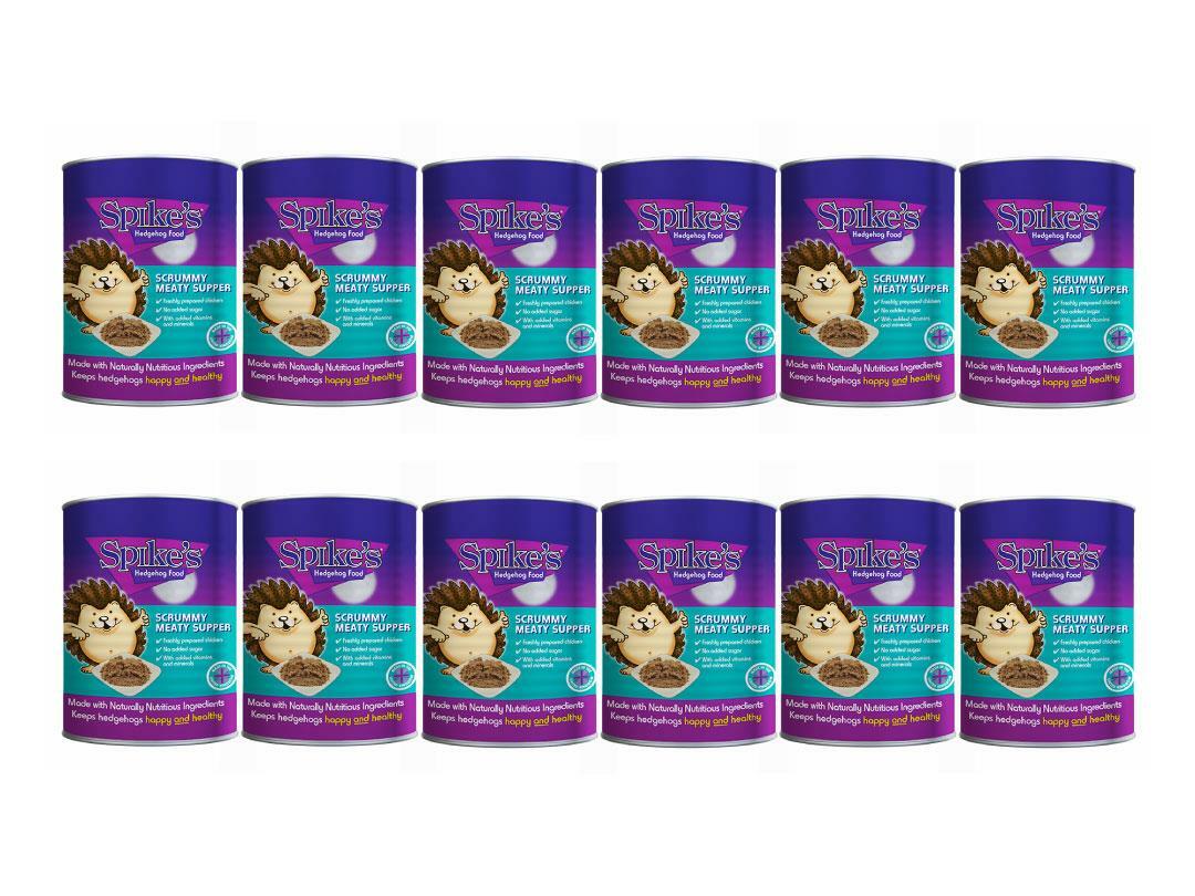 Spikes Meaty Hedgehog Wild Animal Feed Food 395g Pack fo 12