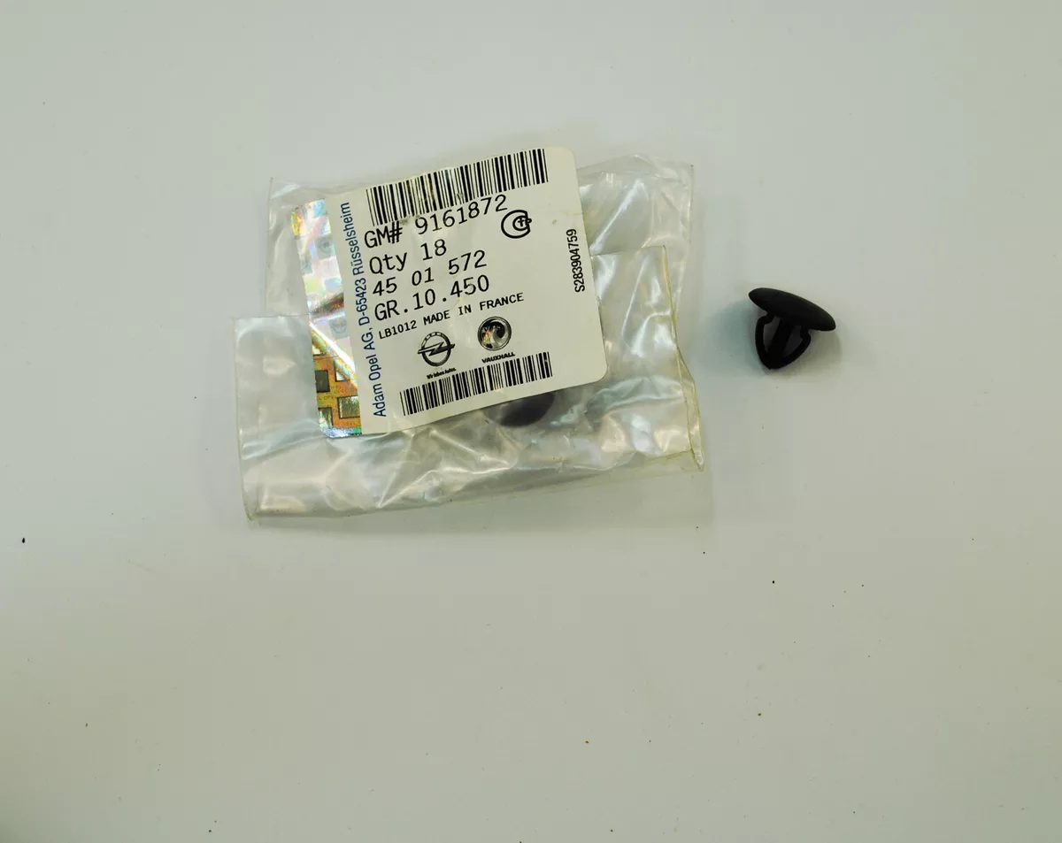 Original Opel 2 x Befestigungsclip Clip schwarz 9161872 GM 4501572 
