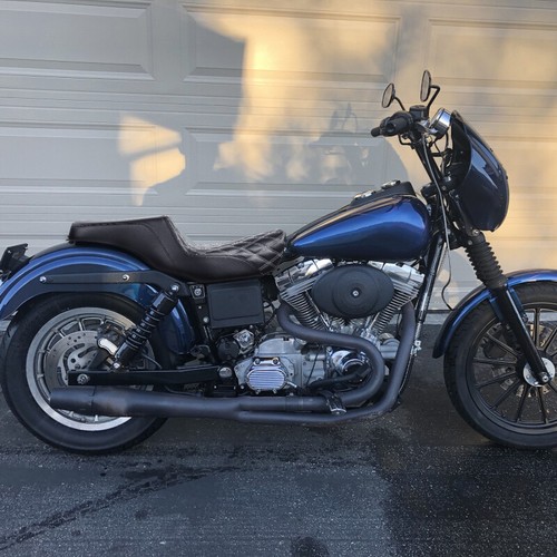 Driver Passenger Seat Fit For Harley Dyna Fat Bob FXDF Wide Glide FXDWG 06-17 - Foto 11 di 12