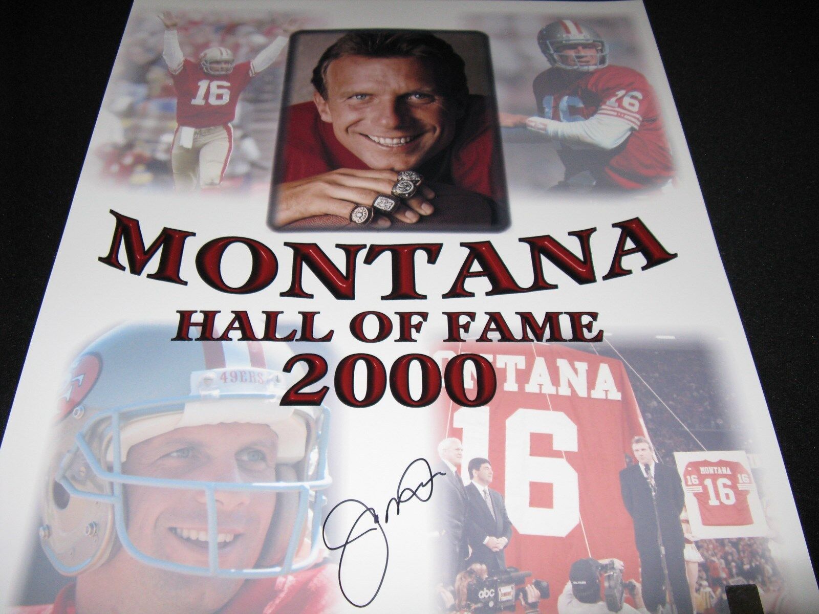 Joe Montana San Import Francisco 49ers Holog 16x20 Photo Signed Now on sale