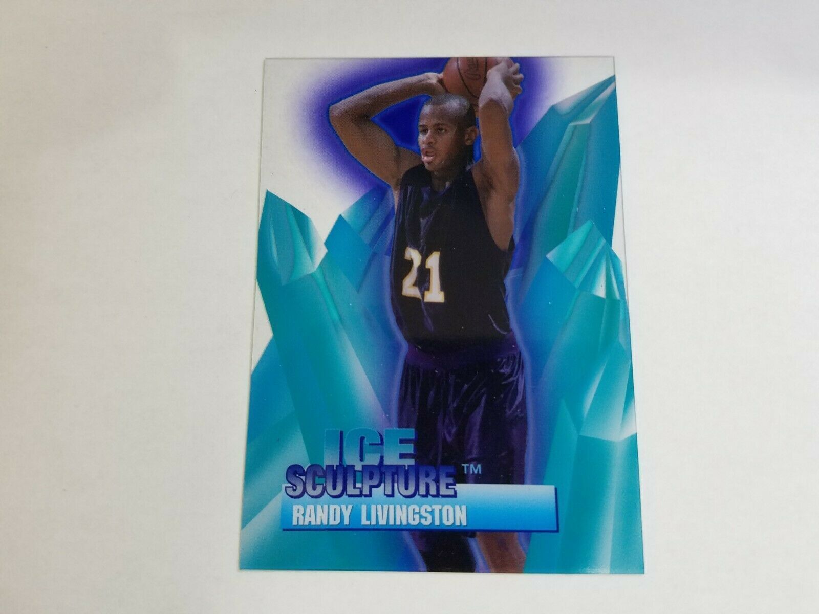 Randy Livingston Rockets 1996-97 Collector's Edge Ice Sculpture Rookie RC #24