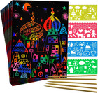 <!--F#f_0-->Scratch Paper Art Set for Kids 50 Sheets Magic Black Scratch Art Paper Cards<!--F/-->