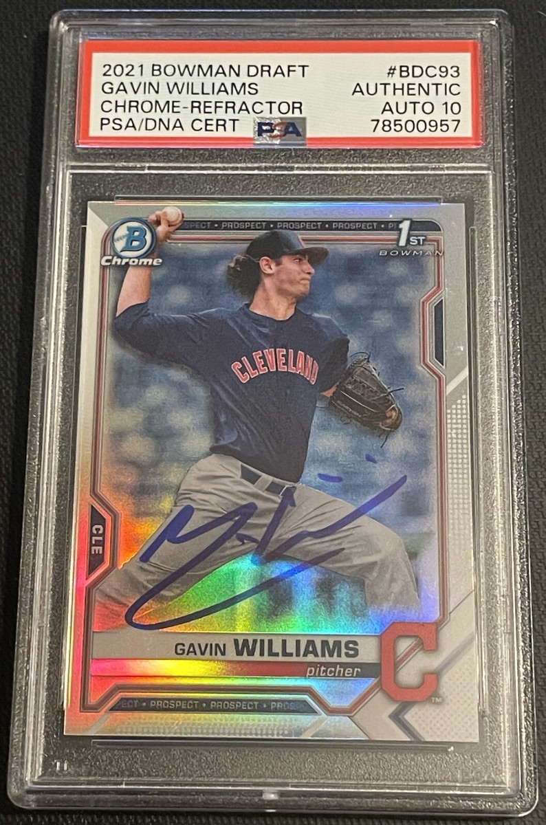 GAVIN WILLIAMS signed auto autographed 2021 1st Bowman Refractor