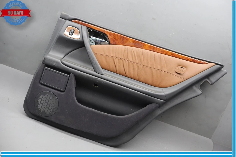 96-03 Mercede E430 E320 W210 Panel de puerta interior lateral derecho negro OEM Foto 2 de 4