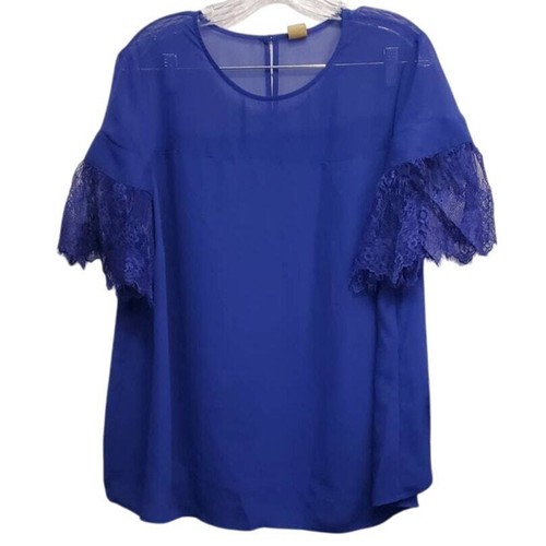 Top Dentelle Noire Worthington Femme Taille M - Manches Longues Doublées, Parfait Pour Soirée Ou Bureau