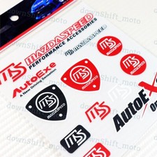 Small 12pcs Ms Mazdaspeed Small Reflective Decal Sticker Window Vinyl For Mazda