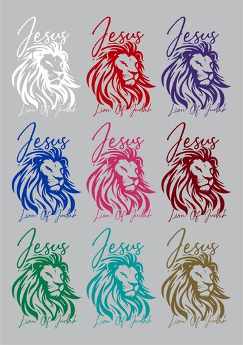 Jesus Lion of Judah Yeshua Lamb Christ Cross Christian GOD Vinyl Decal Sticker - Bild 2 von 2