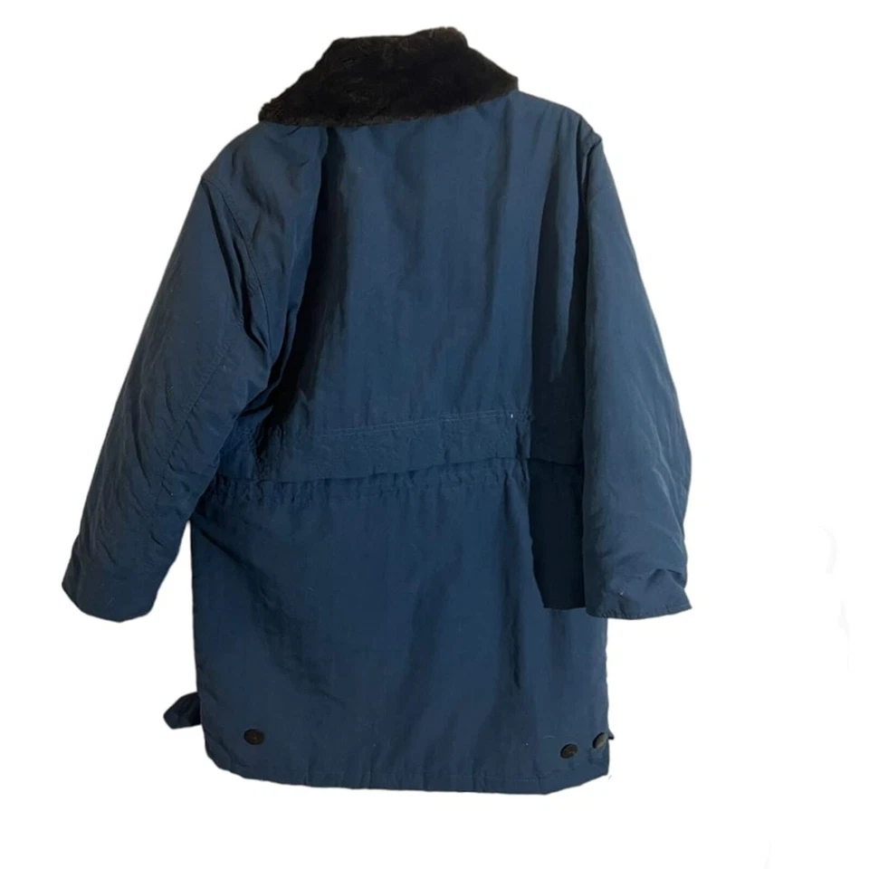 Chaqueta de franela de montaña azul forrada Sherpa Woolrich para mujer talla M Foto 2 de 4