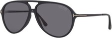 TOM FORD Samson FT0909 02D Matte Black Polarized Smoke 62 mm Men's Sunglasses