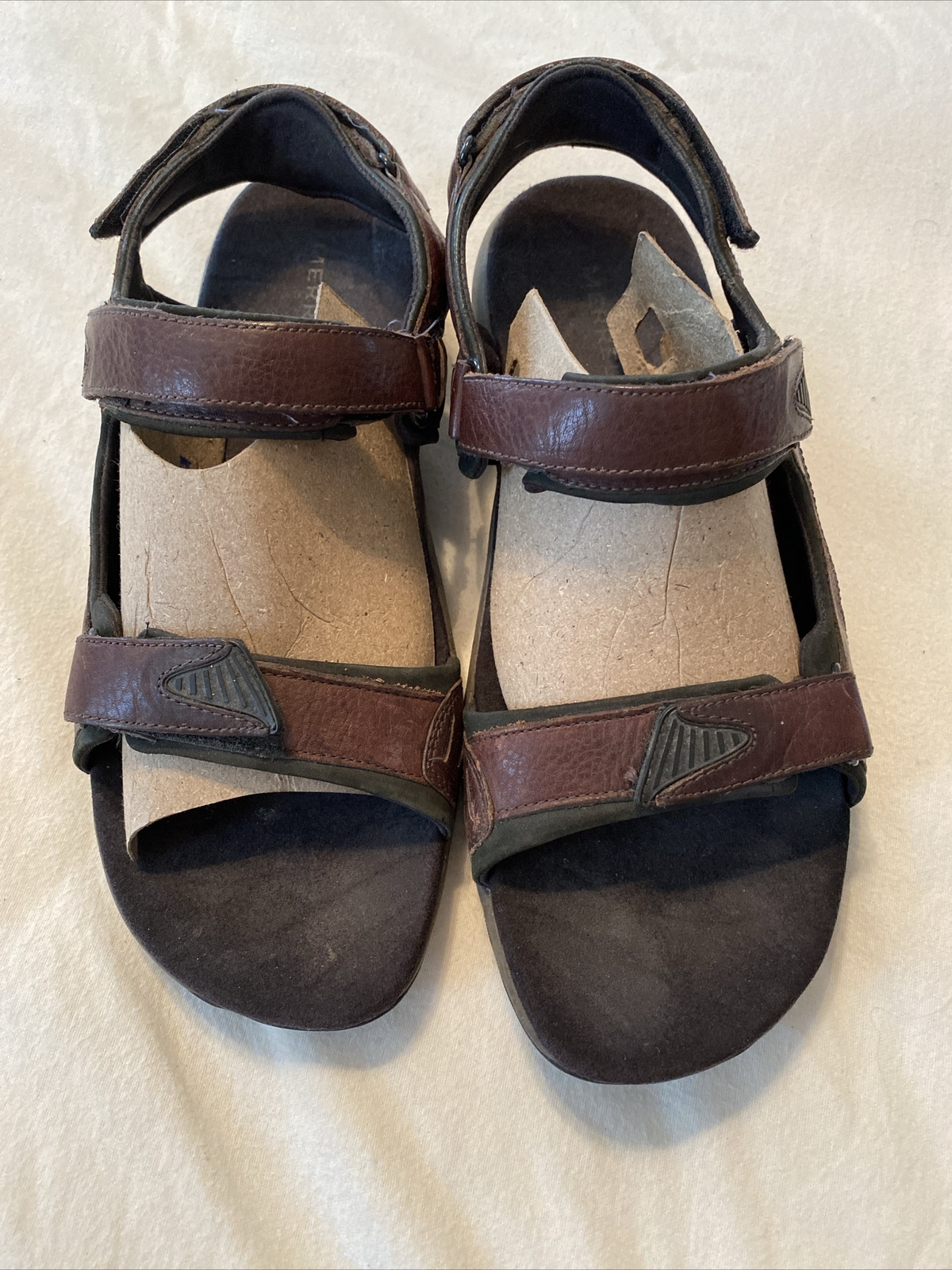 Merrell Hemlock Chili Trail marrone pelle escursionismo outdoor sandalo uomo taglia 12