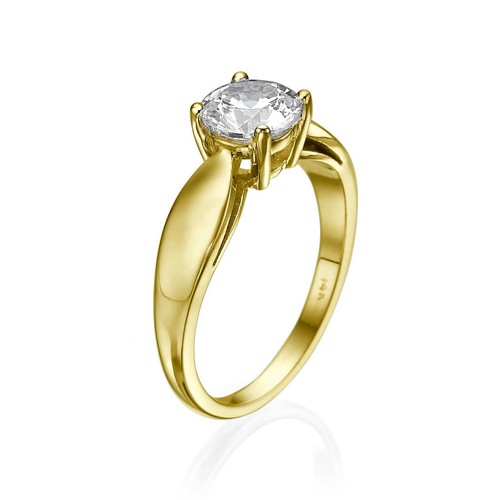 1/2 CT Diamond Engagement Ring Round Cut L/I1 14K White Gold Size Selectable - Picture 6 of 7