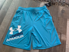 NEW Under Armour Big Boys Prototype 2.0 Athletic Shorts AQUA BLUE Size XLARGE