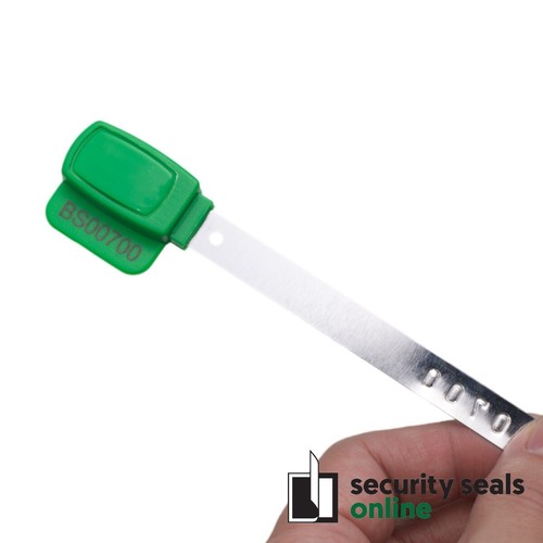 100PK Green Encapsulated Metal Strip Security Seals - Picture 4 of 4