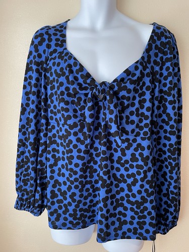 Blusa a lunares AVA & VIV Plus, talla 1X y 3X, nueva sin etiquetas - Imagen 5 de 5