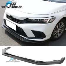 Fits 22-24 Honda Civic 11th Gen RS Front Bumper Lip Carbon Fiber Print 3PCS - PP