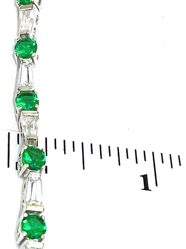 One Of a Kind EmeraldDiamond Jewelry TennisBracelet BirthdayGift GirlfriendGift - Picture 9 of 10